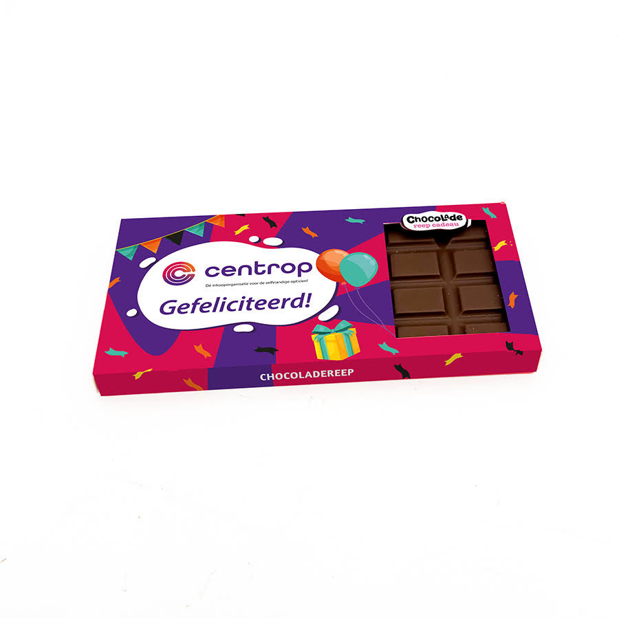 Chocoladereep in verpakking personaliseren (110 gram)