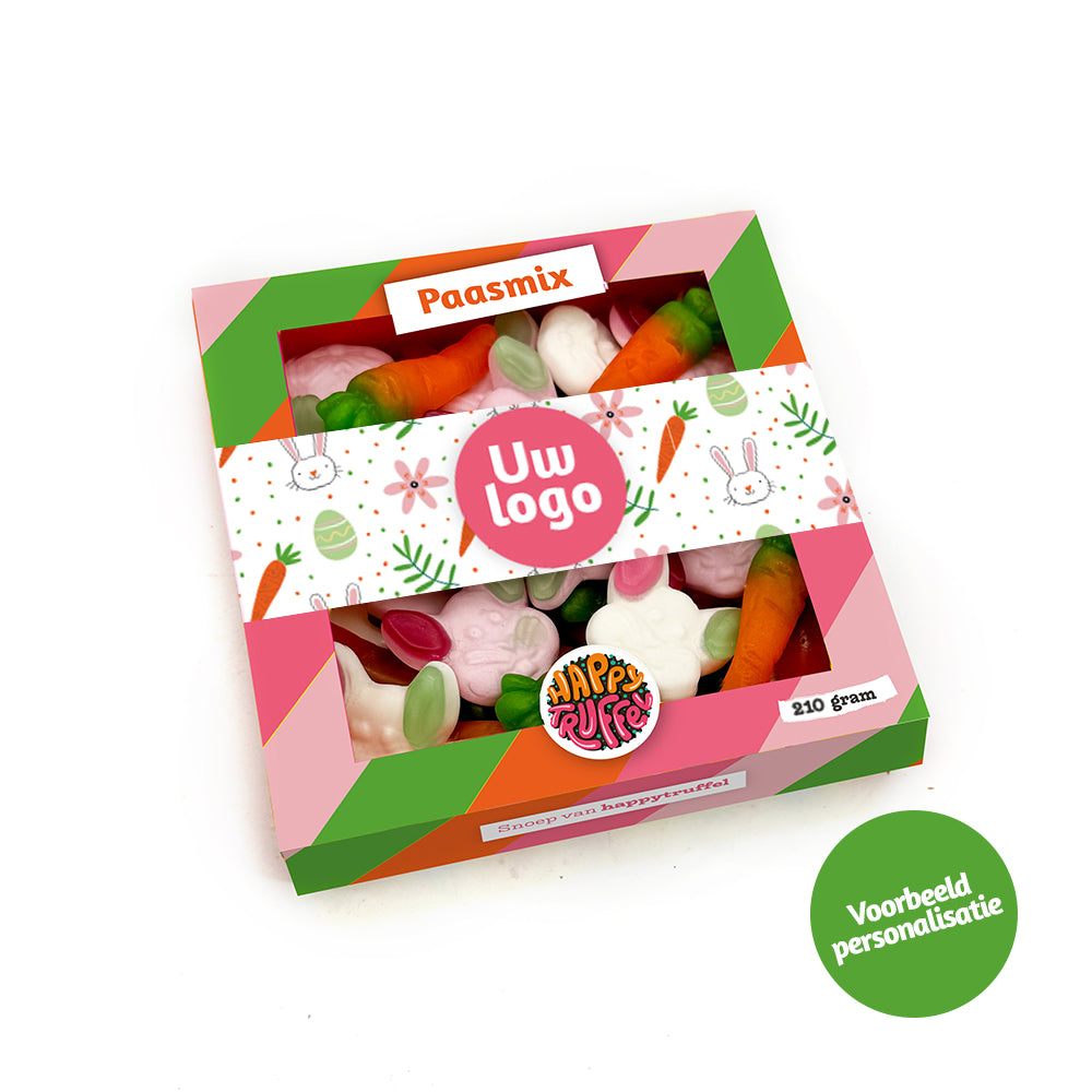 Paasmix snoep “Vrolijk Pasen” (210 gram) personaliseren