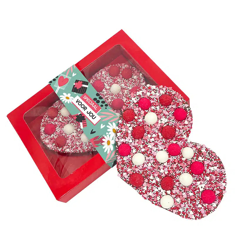 Chocoladetablet HappyHart Giftbox "You make my heart smile" (190 gram)