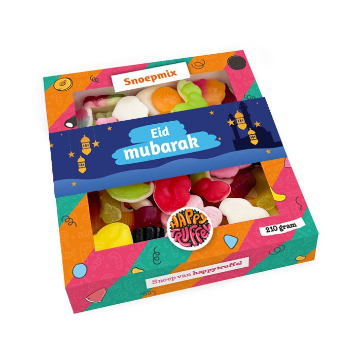 Snoeppakket "Eid Mubarak" mix snoep personaliseren (210 gram)