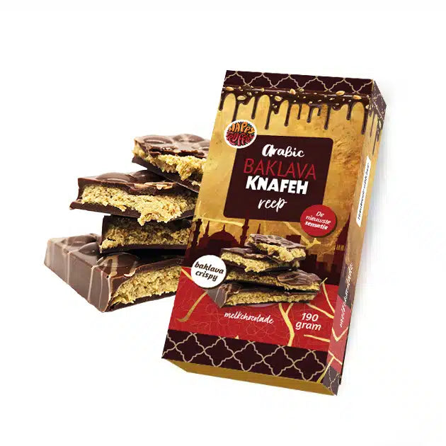 Arabic Baklava Knafeh luxe chocoladereep (melkchocolade) 190 gram