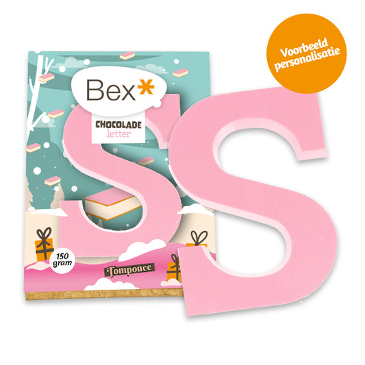Happy chocoladeletter smaak (150 gram) personaliseren [Plasticvrij]
