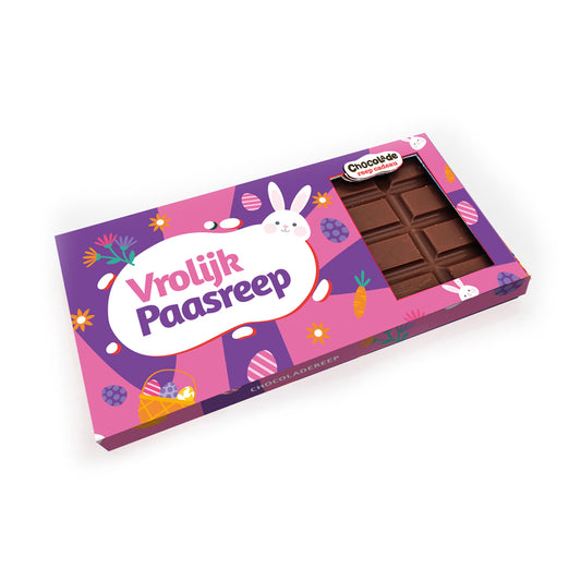 Chocoladereep "Vrolijk Paasreep" (110 gram)