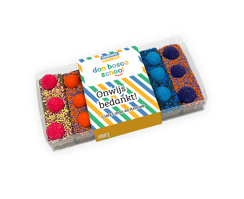 Chocoladereepjes Proeverij personaliseren (200 gram)