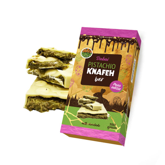 Dubai Pistache Knafeh chocoladereep - Paaseditie (witte chocolade) 190 gram