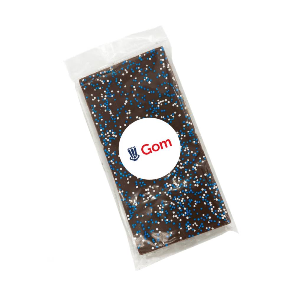 Chocoladereep in sealzakje personaliseren (110 gram)