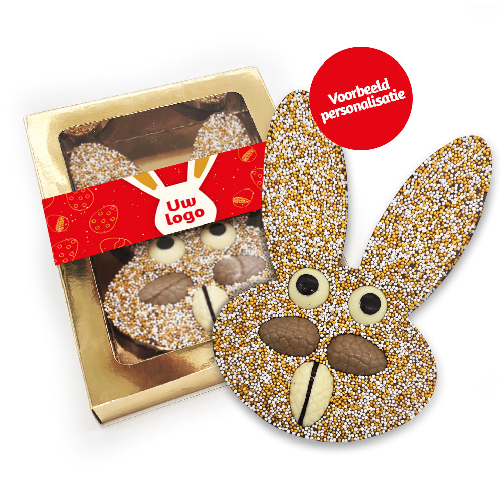 Chocoladetablet Paashaas personaliseren (190 gram)