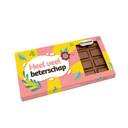 Chocoladereep "Heel Veel Beterschap" (110 gram)
