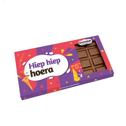 Chocoladereep "Hiep Hiep Hoera" (110 gram)