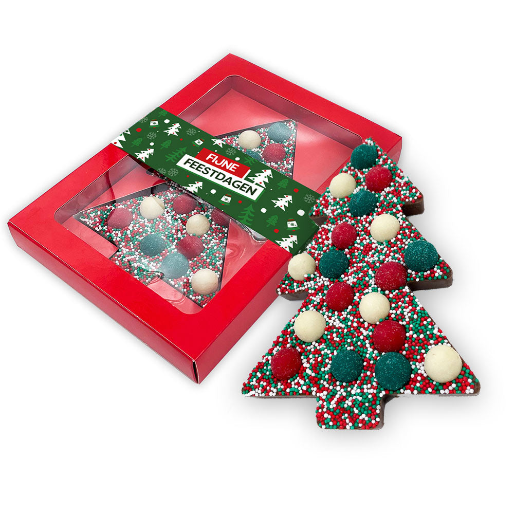 Chocolade Happy Kerstboom (190 gram) [Enkele sleeve]