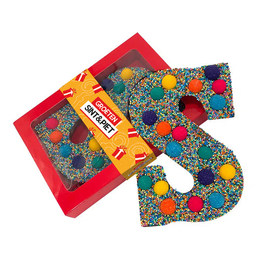 Chocolade Happy Chocoladeletter “Groeten Sint en Piet” (250 gram) - Melk