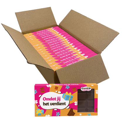 Chocoladereep "Omdat Jij Het Verdient" (110 gram)