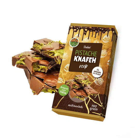 Dubai Pistache Knafeh chocoladereep (melkchocolade) 190 gram
