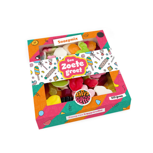 Snoeppakket “Een zoete groet” mixsnoep (210 gram)