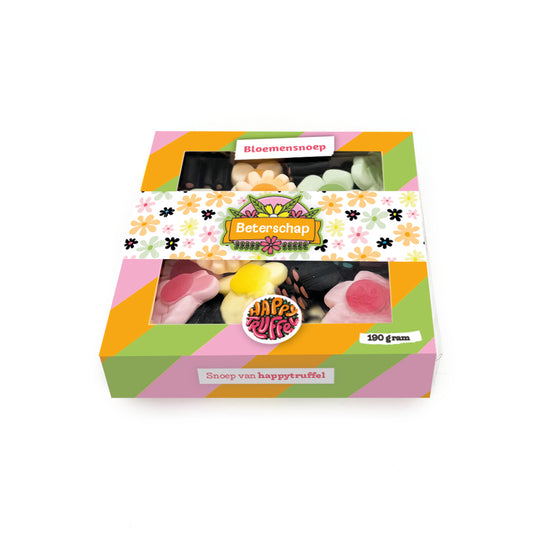 Snoeppakket “Beterschap” Bloemen snoep (210 gram)