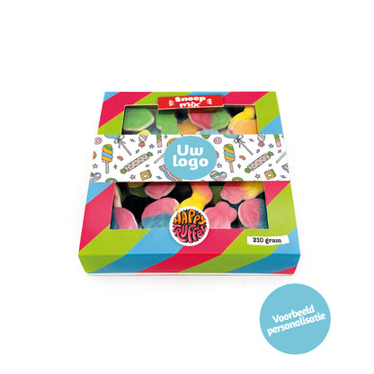 Snoeppakket “Een zoete groet” mixsnoep (210 gram) personaliseren