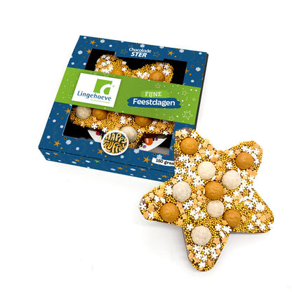 Chocoladetablet Gouden ster personaliseren (150 gram)