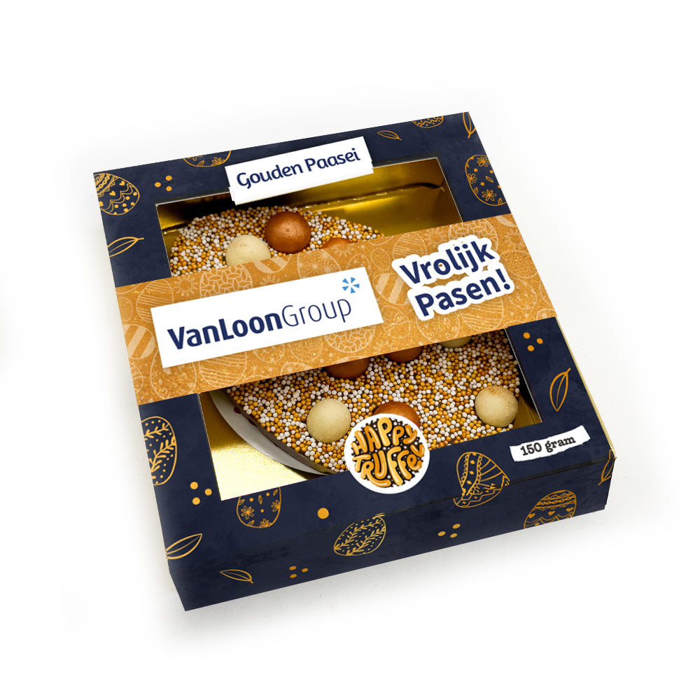 Chocoladetablet Gouden Paasei personaliseren (150 gram)