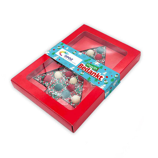 Chocoladetablet Kerstboom personaliseren (190 gram)