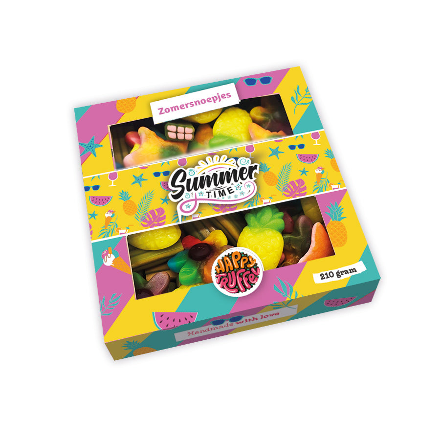 Snoeppakket “Summertime” mix zomersnoep (210 gram) personaliseren